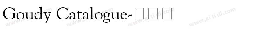Goudy Catalogue字体转换